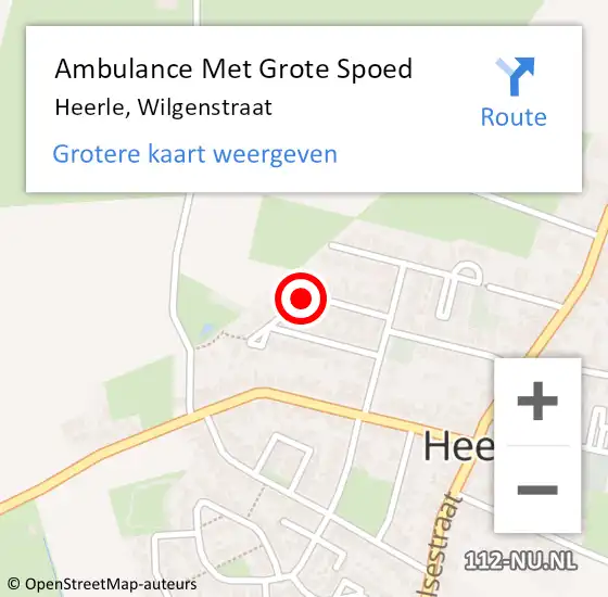 Locatie op kaart van de 112 melding: Ambulance Met Grote Spoed Naar Heerle, Wilgenstraat op 7 mei 2019 01:27