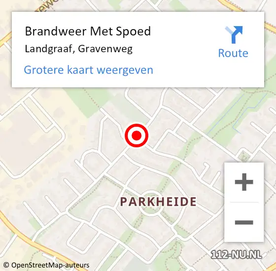 Locatie op kaart van de 112 melding: Brandweer Met Spoed Naar Landgraaf, Gravenweg op 7 mei 2019 10:08