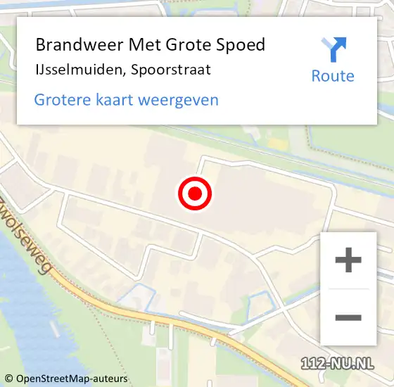 Locatie op kaart van de 112 melding: Brandweer Met Grote Spoed Naar IJsselmuiden, Spoorstraat op 7 mei 2019 13:59