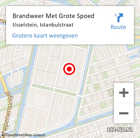 Locatie op kaart van de 112 melding: Brandweer Met Grote Spoed Naar IJsselstein, Istanbulstraat op 7 mei 2019 13:59