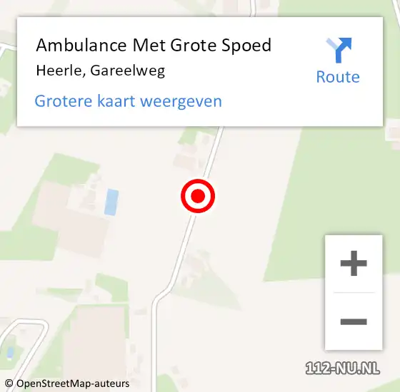 Locatie op kaart van de 112 melding: Ambulance Met Grote Spoed Naar Heerle, Gareelweg op 7 mei 2019 21:02