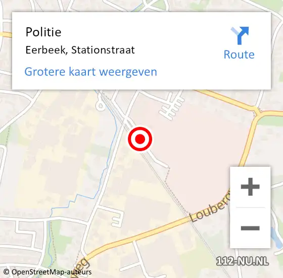 Locatie op kaart van de 112 melding: Politie Eerbeek, Stationstraat op 8 mei 2019 09:13