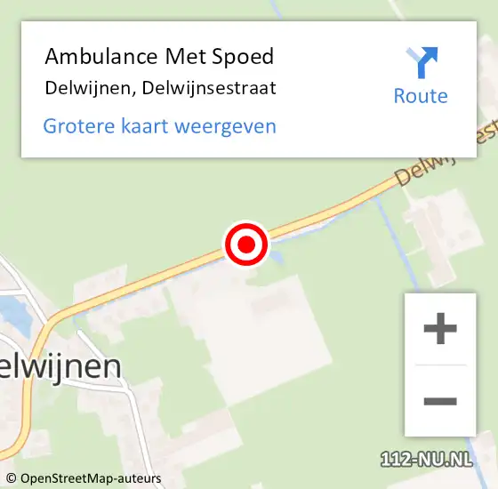 Locatie op kaart van de 112 melding: Ambulance Met Spoed Naar Delwijnen, Delwijnsestraat op 8 mei 2019 15:18