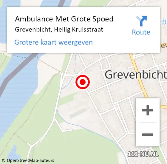 Locatie op kaart van de 112 melding: Ambulance Met Grote Spoed Naar Grevenbicht, Heilig Kruisstraat op 31 maart 2014 18:54