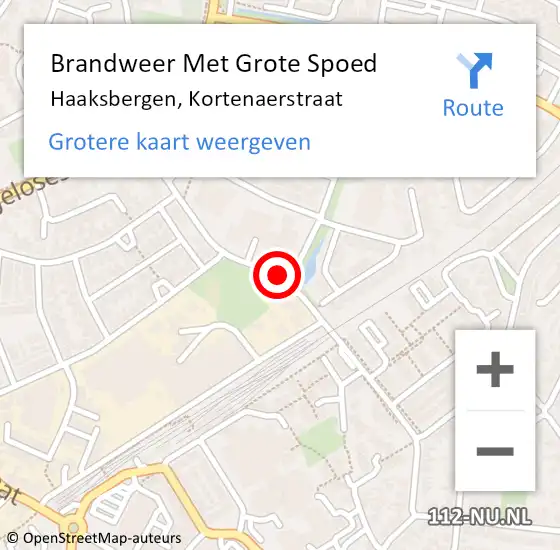 Locatie op kaart van de 112 melding: Brandweer Met Grote Spoed Naar Haaksbergen, Kortenaerstraat op 9 mei 2019 03:38