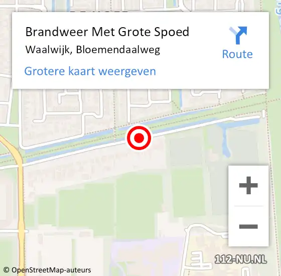 Locatie op kaart van de 112 melding: Brandweer Met Grote Spoed Naar Waalwijk, Bloemendaalweg op 9 mei 2019 08:27