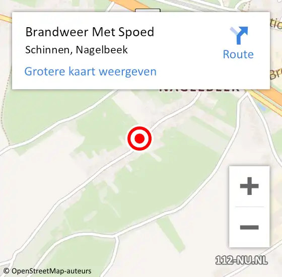 Locatie op kaart van de 112 melding: Brandweer Met Spoed Naar Schinnen, Nagelbeek op 9 mei 2019 10:57