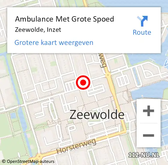 Locatie op kaart van de 112 melding: Ambulance Met Grote Spoed Naar Zeewolde, Inzet op 31 maart 2014 19:57