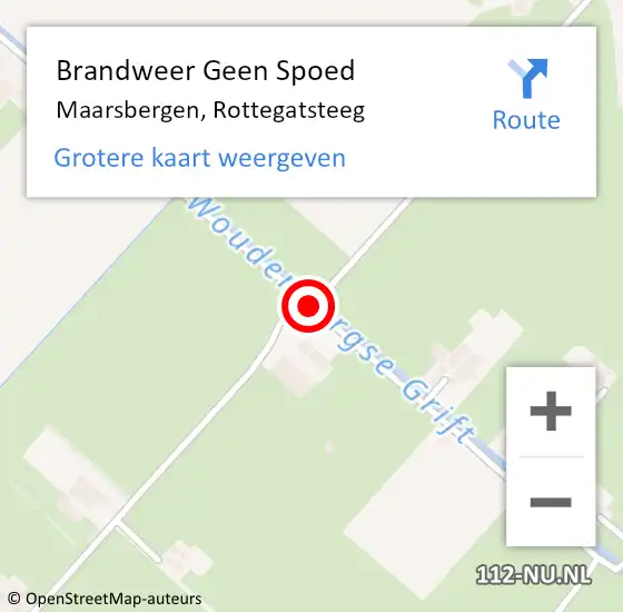 Locatie op kaart van de 112 melding: Brandweer Geen Spoed Naar Maarsbergen, Rottegatsteeg op 9 mei 2019 19:58