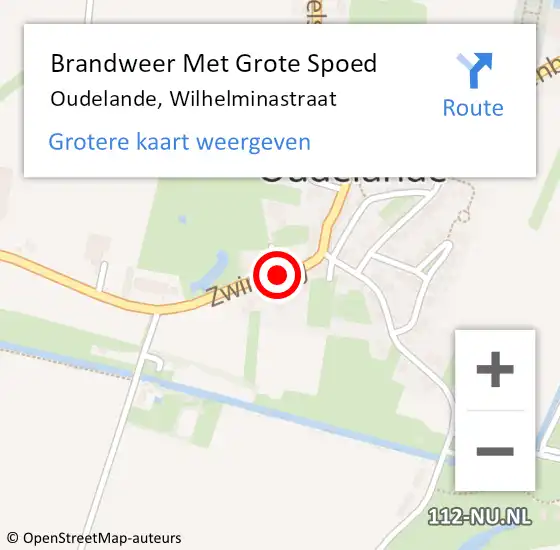 Locatie op kaart van de 112 melding: Brandweer Met Grote Spoed Naar Oudelande, Wilhelminastraat op 10 mei 2019 20:05