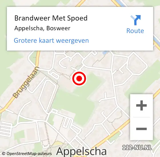 Locatie op kaart van de 112 melding: Brandweer Met Spoed Naar Appelscha, Bosweer op 31 maart 2014 23:41