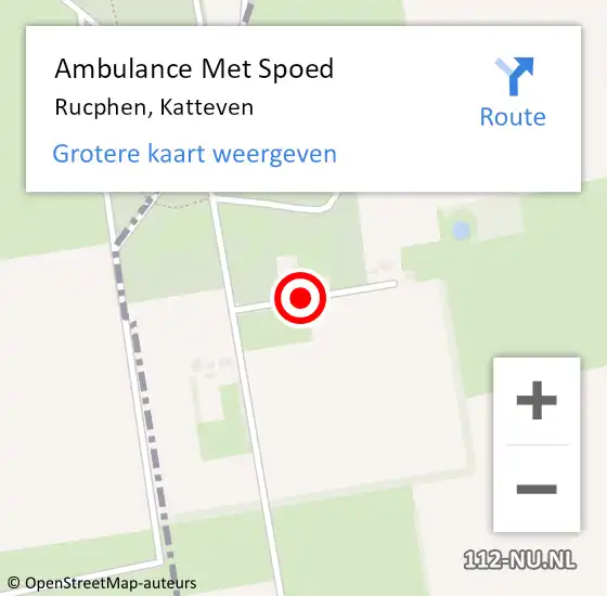 Locatie op kaart van de 112 melding: Ambulance Met Spoed Naar Rucphen, Katteven op 11 mei 2019 20:21