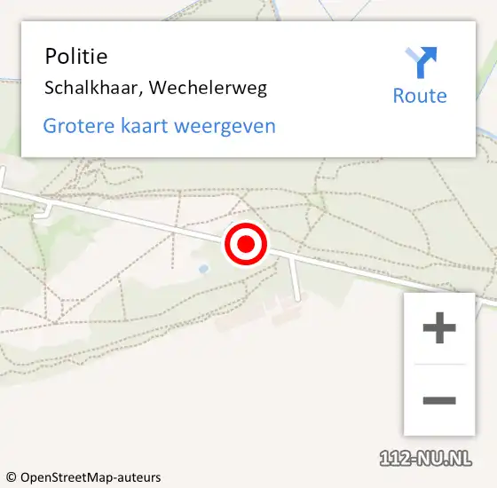 Locatie op kaart van de 112 melding: Politie Schalkhaar, Wechelerweg op 11 mei 2019 20:52