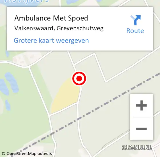 Locatie op kaart van de 112 melding: Ambulance Met Spoed Naar Valkenswaard, Grevenschutweg op 13 mei 2019 02:14