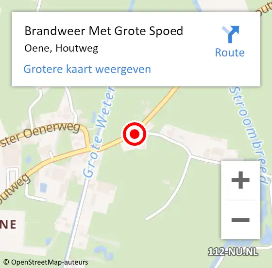 Locatie op kaart van de 112 melding: Brandweer Met Grote Spoed Naar Oene, Houtweg op 13 mei 2019 12:18