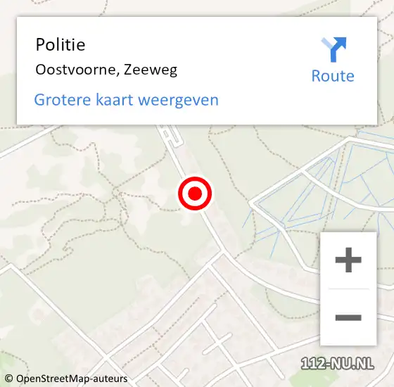 Locatie op kaart van de 112 melding: Politie Oostvoorne, Zeeweg op 13 mei 2019 12:35