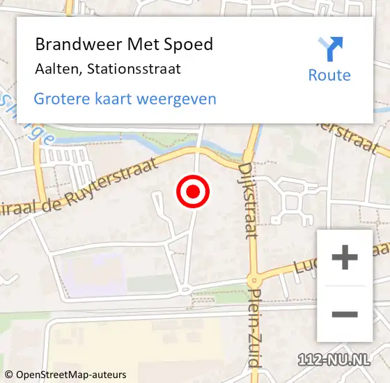 Locatie op kaart van de 112 melding: Brandweer Met Spoed Naar Aalten, Stationsstraat op 13 mei 2019 13:37