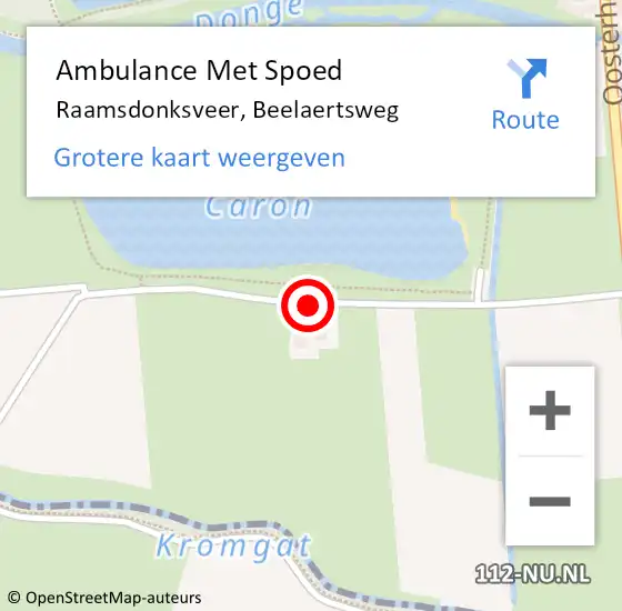 Locatie op kaart van de 112 melding: Ambulance Met Spoed Naar Raamsdonksveer, Beelaertsweg op 13 mei 2019 15:16