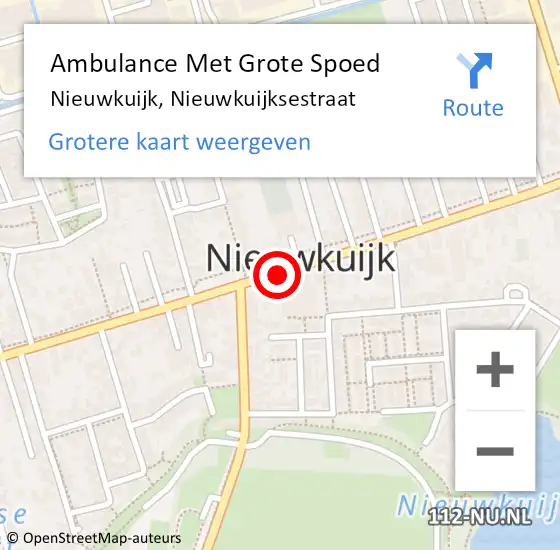 Locatie op kaart van de 112 melding: Ambulance Met Grote Spoed Naar Nieuwkuijk, Nieuwkuijksestraat op 13 mei 2019 15:38