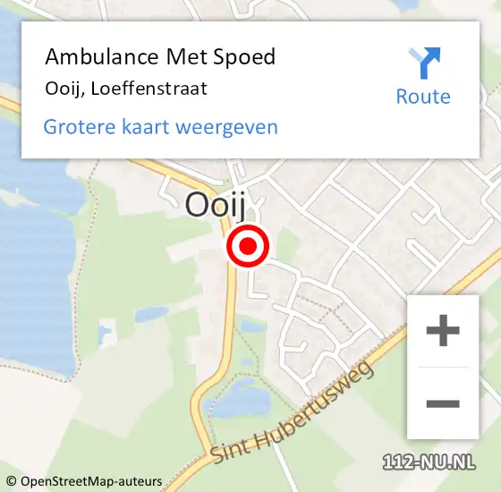 Locatie op kaart van de 112 melding: Ambulance Met Spoed Naar Ooij, Loeffenstraat op 13 mei 2019 18:27