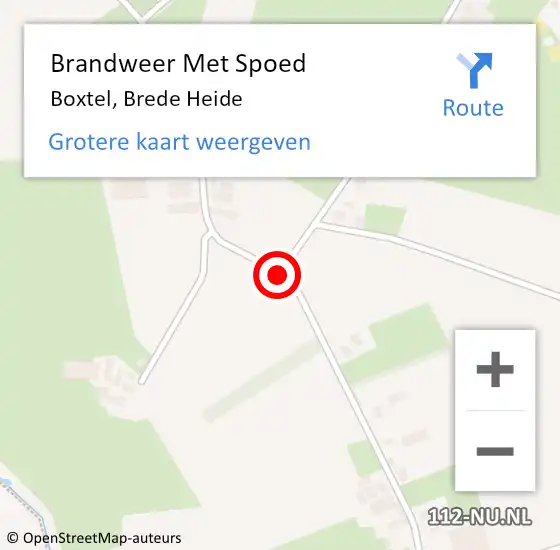 Locatie op kaart van de 112 melding: Brandweer Met Spoed Naar Boxtel, Brede Heide op 13 mei 2019 21:05