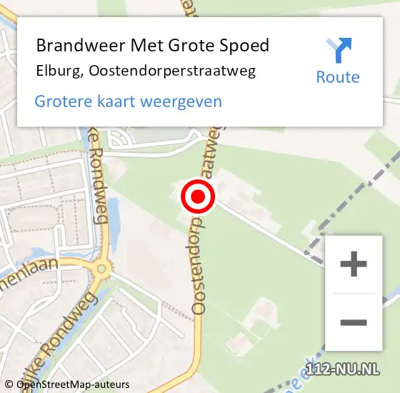 Locatie op kaart van de 112 melding: Brandweer Met Grote Spoed Naar Elburg, Oostendorperstraatweg op 14 mei 2019 15:45