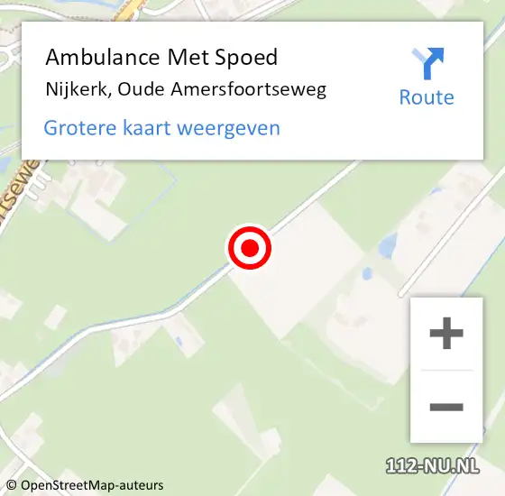 Locatie op kaart van de 112 melding: Ambulance Met Spoed Naar Nijkerk, Oude Amersfoortseweg op 15 mei 2019 11:32