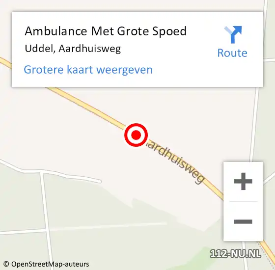 Locatie op kaart van de 112 melding: Ambulance Met Grote Spoed Naar Uddel, Aardhuisweg op 15 mei 2019 12:26