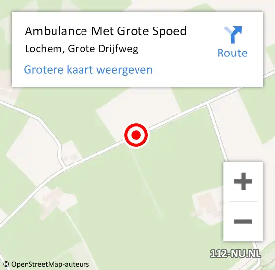 Locatie op kaart van de 112 melding: Ambulance Met Grote Spoed Naar Lochem, Grote Drijfweg op 15 mei 2019 15:54