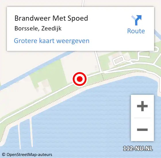 Locatie op kaart van de 112 melding: Brandweer Met Spoed Naar Borssele, Zeedijk op 15 mei 2019 20:21