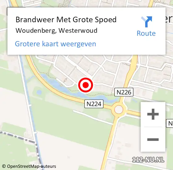 Locatie op kaart van de 112 melding: Brandweer Met Grote Spoed Naar Woudenberg, Westerwoud op 16 mei 2019 10:23