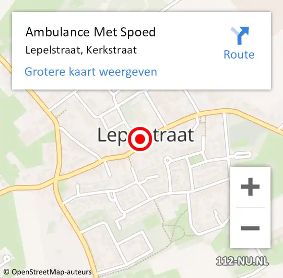 Locatie op kaart van de 112 melding: Ambulance Met Spoed Naar Lepelstraat, Kerkstraat op 16 mei 2019 13:54