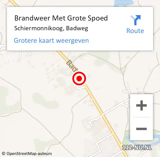 Locatie op kaart van de 112 melding: Brandweer Met Grote Spoed Naar Schiermonnikoog, Badweg op 16 mei 2019 17:39