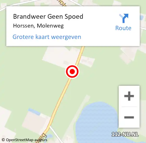 Locatie op kaart van de 112 melding: Brandweer Geen Spoed Naar Horssen, Molenweg op 16 mei 2019 19:36