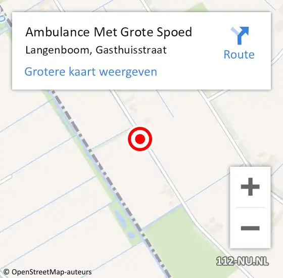 Locatie op kaart van de 112 melding: Ambulance Met Grote Spoed Naar Langenboom, Gasthuisstraat op 17 mei 2019 07:44