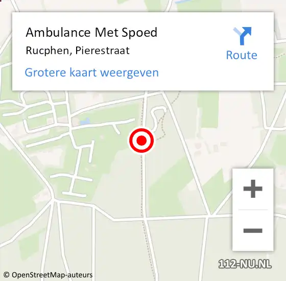Locatie op kaart van de 112 melding: Ambulance Met Spoed Naar Rucphen, Pierestraat op 17 mei 2019 18:58