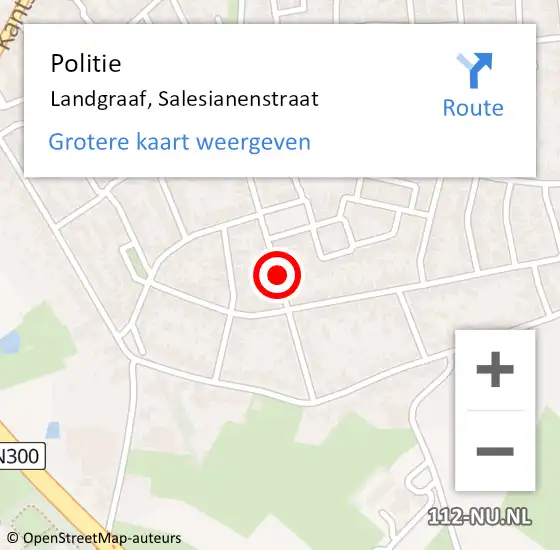 Locatie op kaart van de 112 melding: Politie Landgraaf, Salesianenstraat op 17 mei 2019 20:07