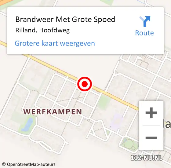 Locatie op kaart van de 112 melding: Brandweer Met Grote Spoed Naar Rilland, Hoofdweg op 18 mei 2019 18:16