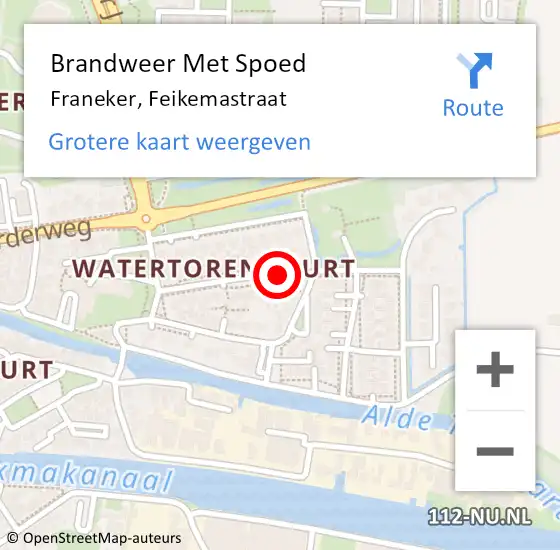 Locatie op kaart van de 112 melding: Brandweer Met Spoed Naar Franeker, Feikemastraat op 18 mei 2019 21:54