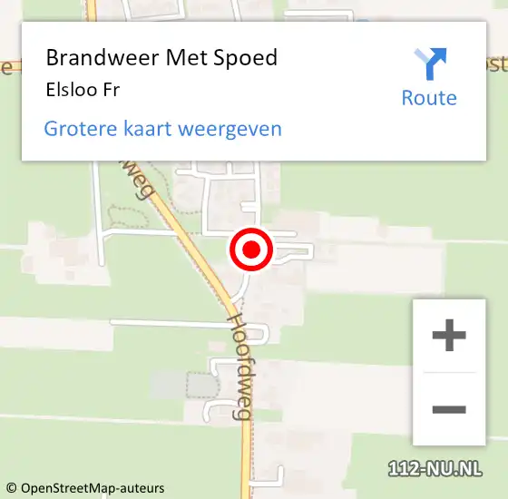 Locatie op kaart van de 112 melding: Brandweer Met Spoed Naar Elsloo Fr op 19 mei 2019 07:33