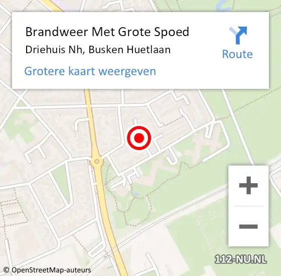 Locatie op kaart van de 112 melding: Brandweer Met Grote Spoed Naar Driehuis Nh, Busken Huetlaan op 20 mei 2019 08:07