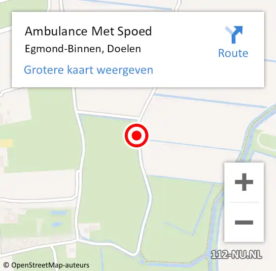 Locatie op kaart van de 112 melding: Ambulance Met Spoed Naar Egmond-Binnen, Doelen op 20 mei 2019 11:17