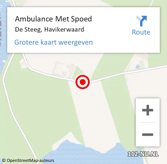Locatie op kaart van de 112 melding: Ambulance Met Spoed Naar De Steeg, Havikerwaard op 20 mei 2019 11:51