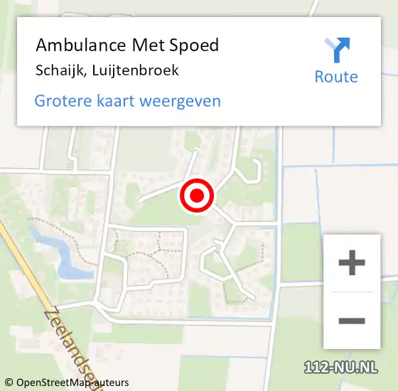 Locatie op kaart van de 112 melding: Ambulance Met Spoed Naar Schaijk, Luijtenbroek op 20 mei 2019 12:13