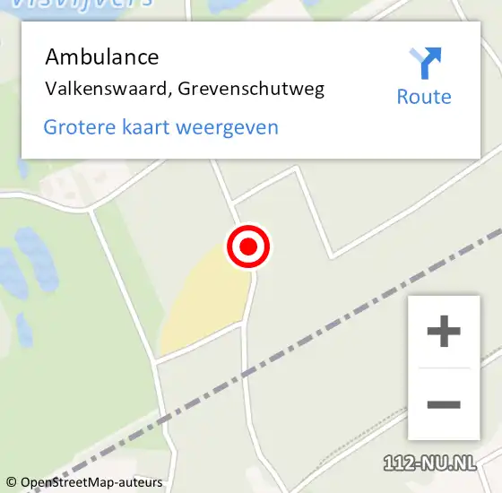 Locatie op kaart van de 112 melding: Ambulance Valkenswaard, Grevenschutweg op 20 mei 2019 16:00