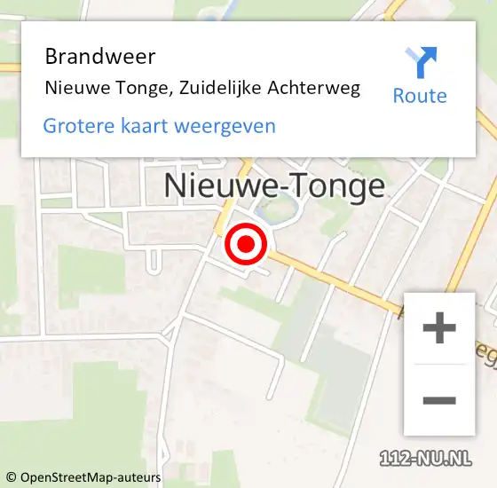 Locatie op kaart van de 112 melding: Brandweer Nieuwe Tonge, Zuidelijke Achterweg op 20 mei 2019 18:50