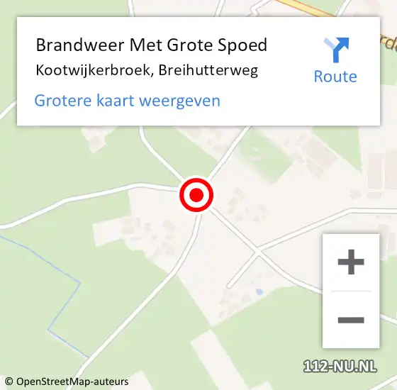 Locatie op kaart van de 112 melding: Brandweer Met Grote Spoed Naar Kootwijkerbroek, Breihutterweg op 21 mei 2019 06:31