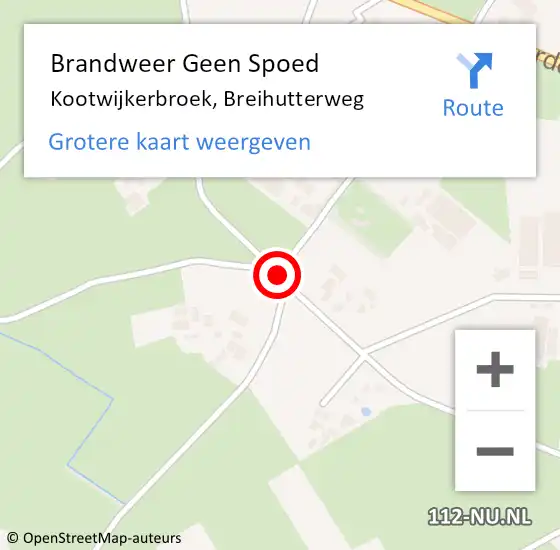 Locatie op kaart van de 112 melding: Brandweer Geen Spoed Naar Kootwijkerbroek, Breihutterweg op 21 mei 2019 06:54