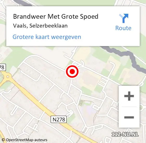 Locatie op kaart van de 112 melding: Brandweer Met Grote Spoed Naar Vaals, Selzerbeeklaan op 21 mei 2019 07:41