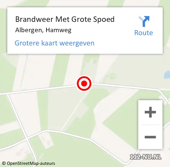 Locatie op kaart van de 112 melding: Brandweer Met Grote Spoed Naar Albergen, Hamweg op 21 mei 2019 11:59